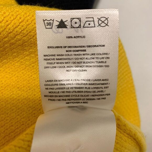 NWT Malbon Golf Sz L Mens Heritage Button Down Sweater Cardigan Marigold Navy - Picture 9 of 12